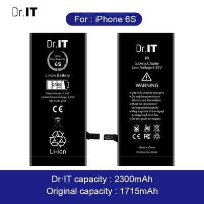 2300mAh 6S Iphone High Capacity Battery Replacement ROHS Approved